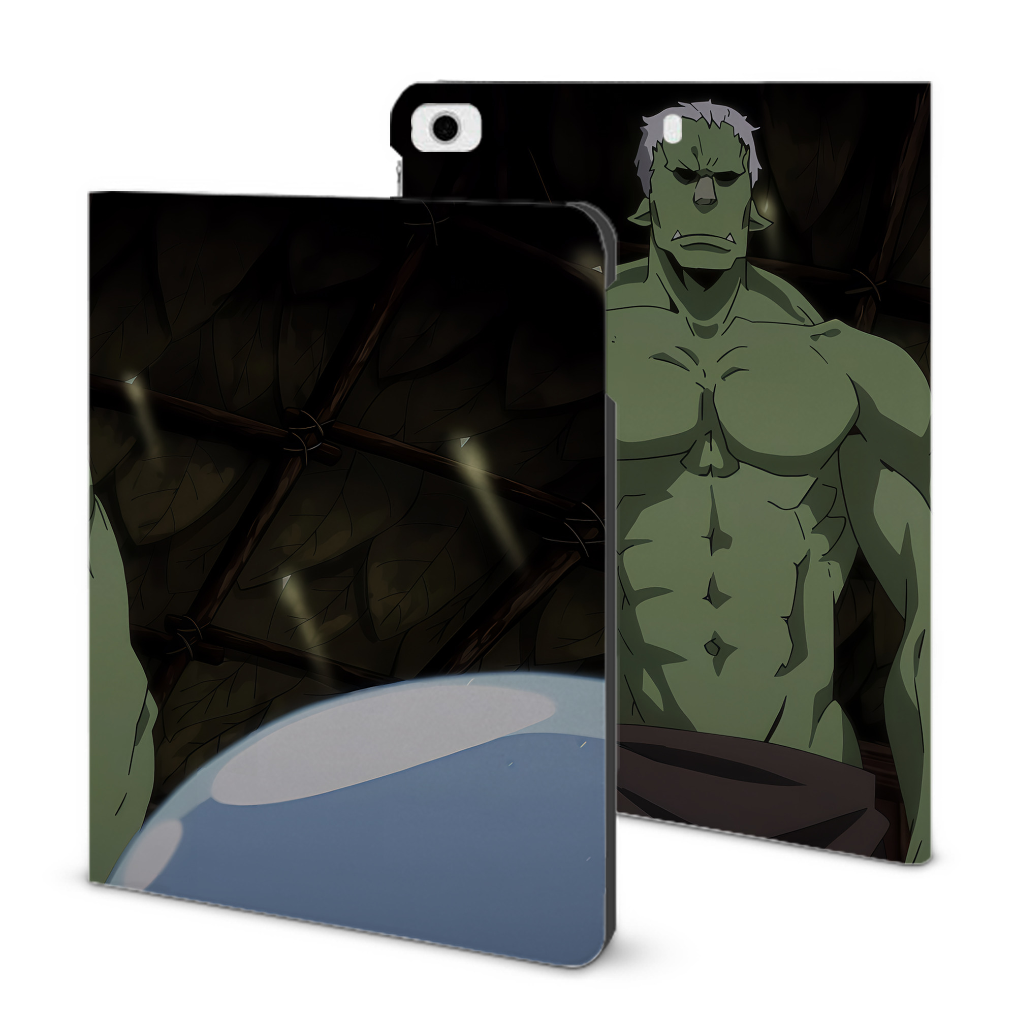 （画像用） 転スラ Regarding Reincarnated to Slime IPad ケース ブック型 PUレザー TPU 耐衝撃 軽量 薄型 ペン収納なし 全面保護 IPad 各モデル対応